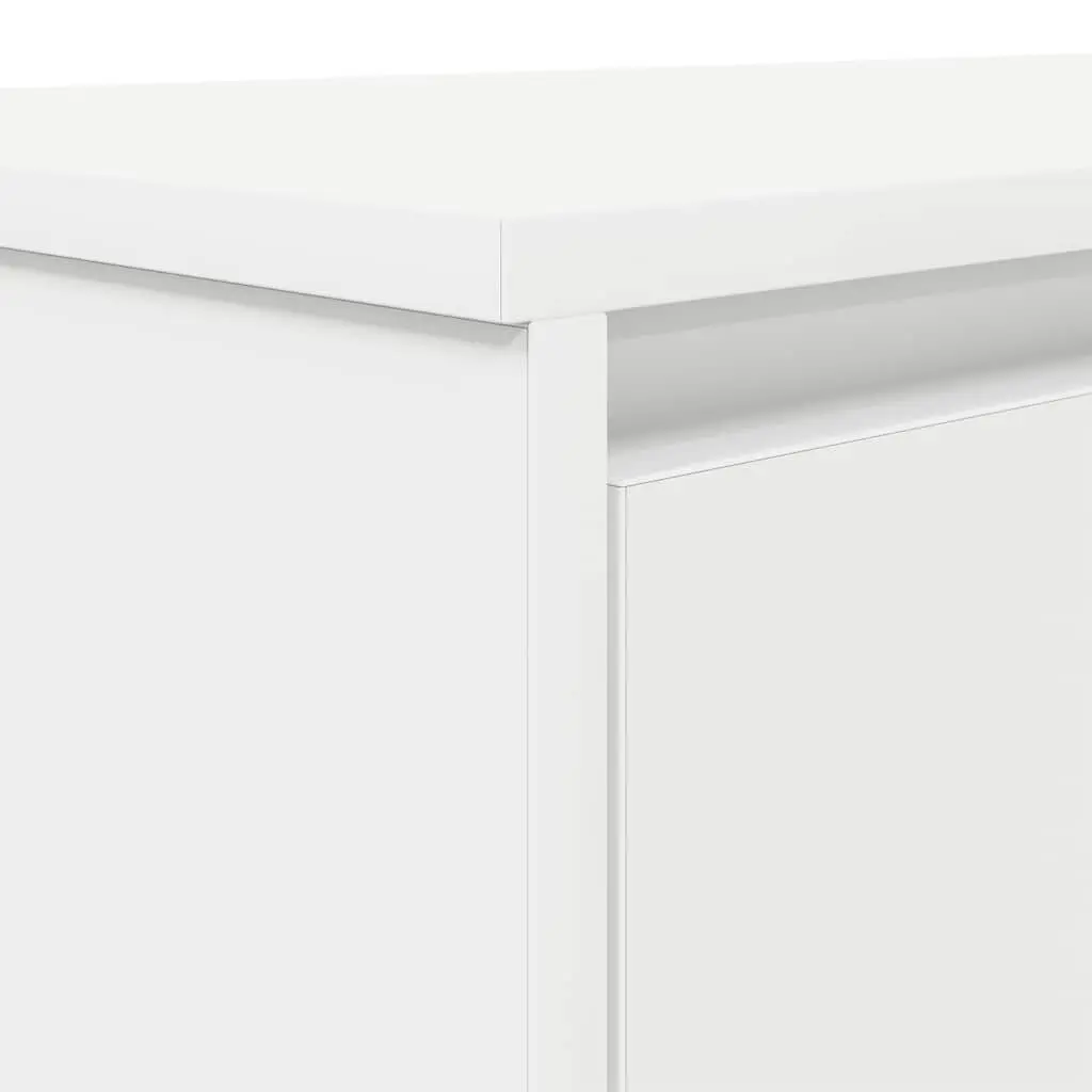 White Engineered Wood Desk for Home Office and Study