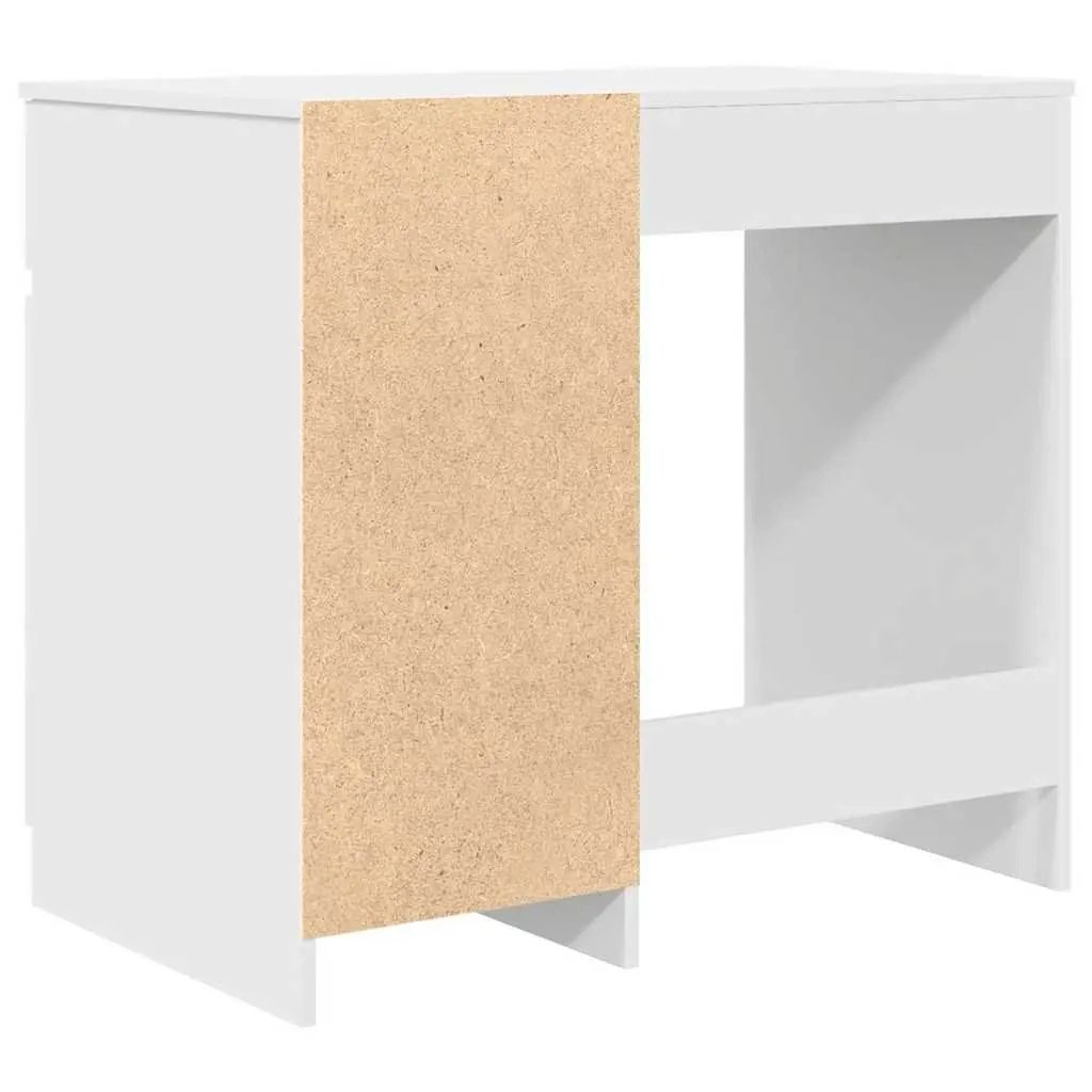 White Office Desk with Cabinet and Drawer Storage