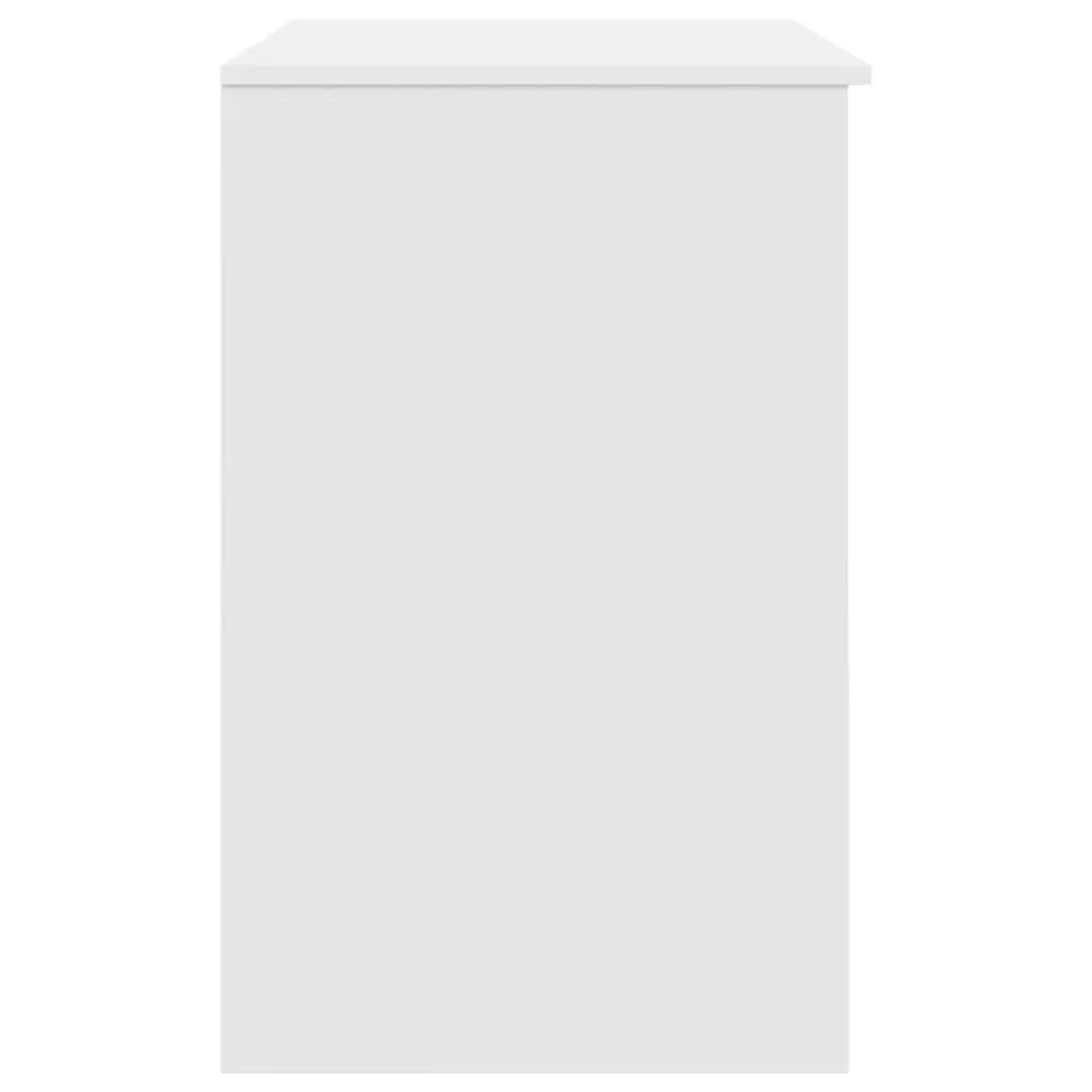 White Office Desk with Cabinet and Drawer Storage