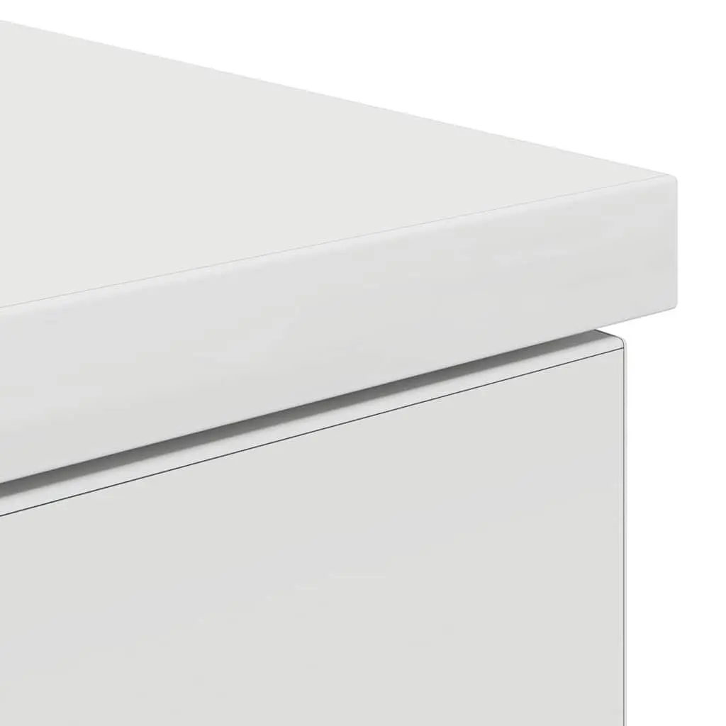 White Office Desk with Cabinet and Drawer Storage