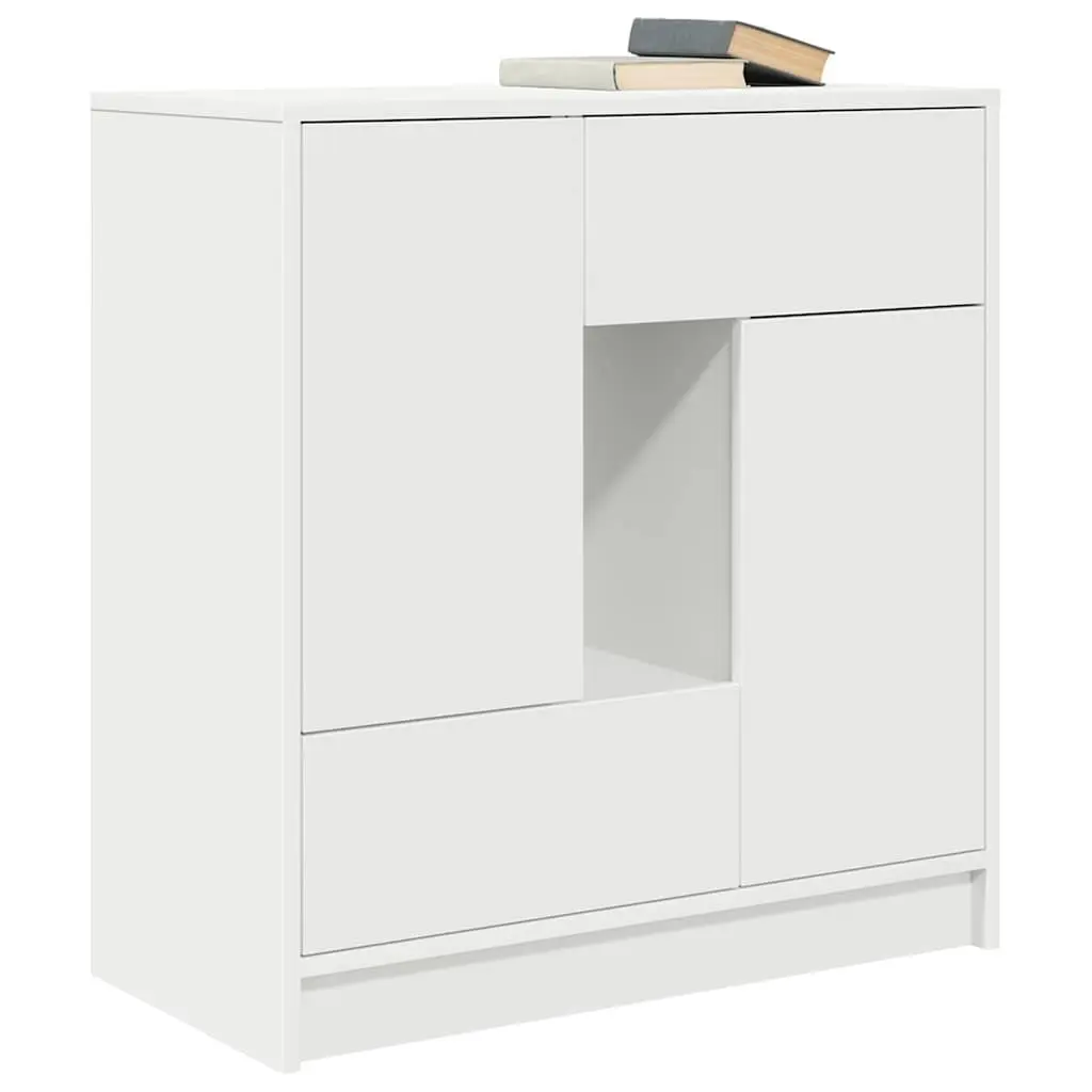 White Sideboard with Drawers and Doors