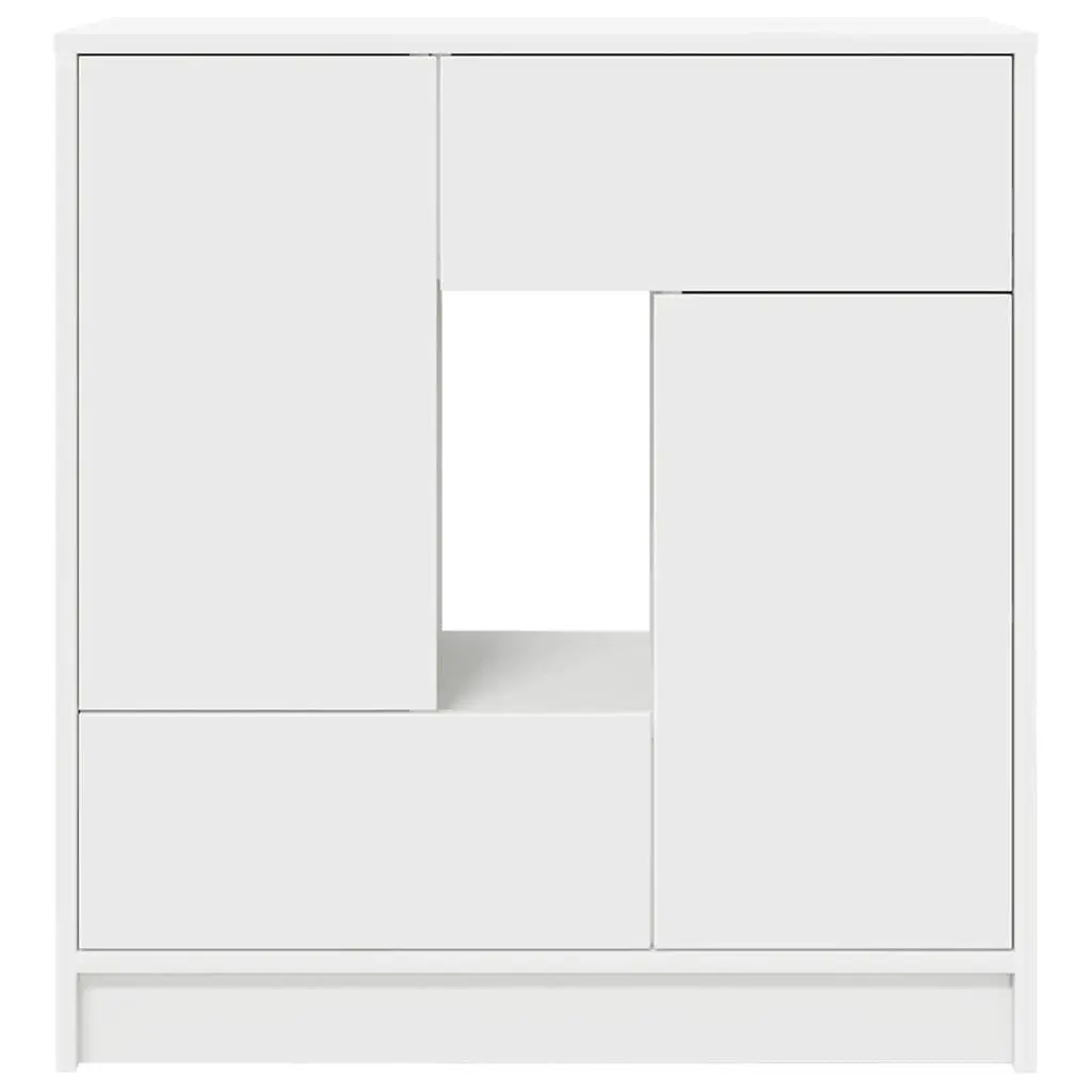 White Sideboard with Drawers and Doors