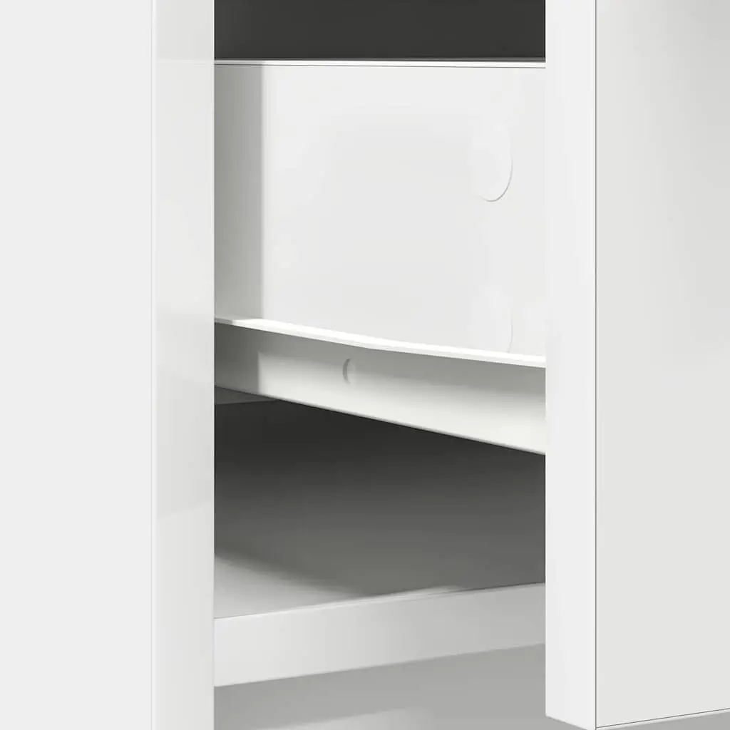 White Sideboard with Drawers and Doors