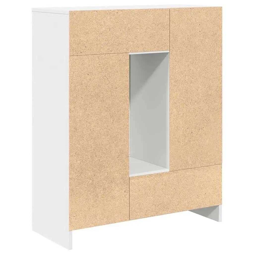 White Sideboard Buffet Cabinet with Doors Drawers Living Room Storage Organizer