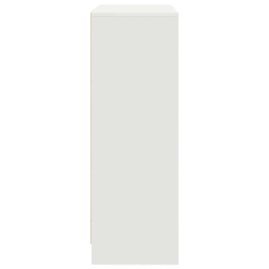 White Sideboard Buffet Cabinet with Doors Drawers Living Room Storage Organizer