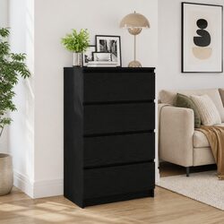 Black Oak Sideboard 60x35x98.5cm Engineered Wood Storage