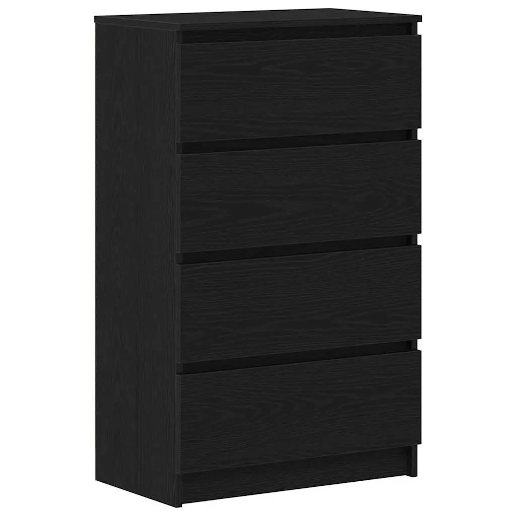Sideboard Black Oak 60x35x98.5cm Engineered Wood Cabinet Storage Buffet