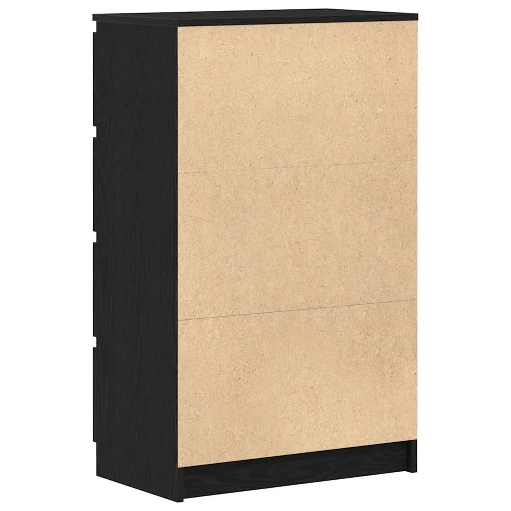 Sideboard Black Oak 60x35x98.5cm Engineered Wood Cabinet Storage Buffet