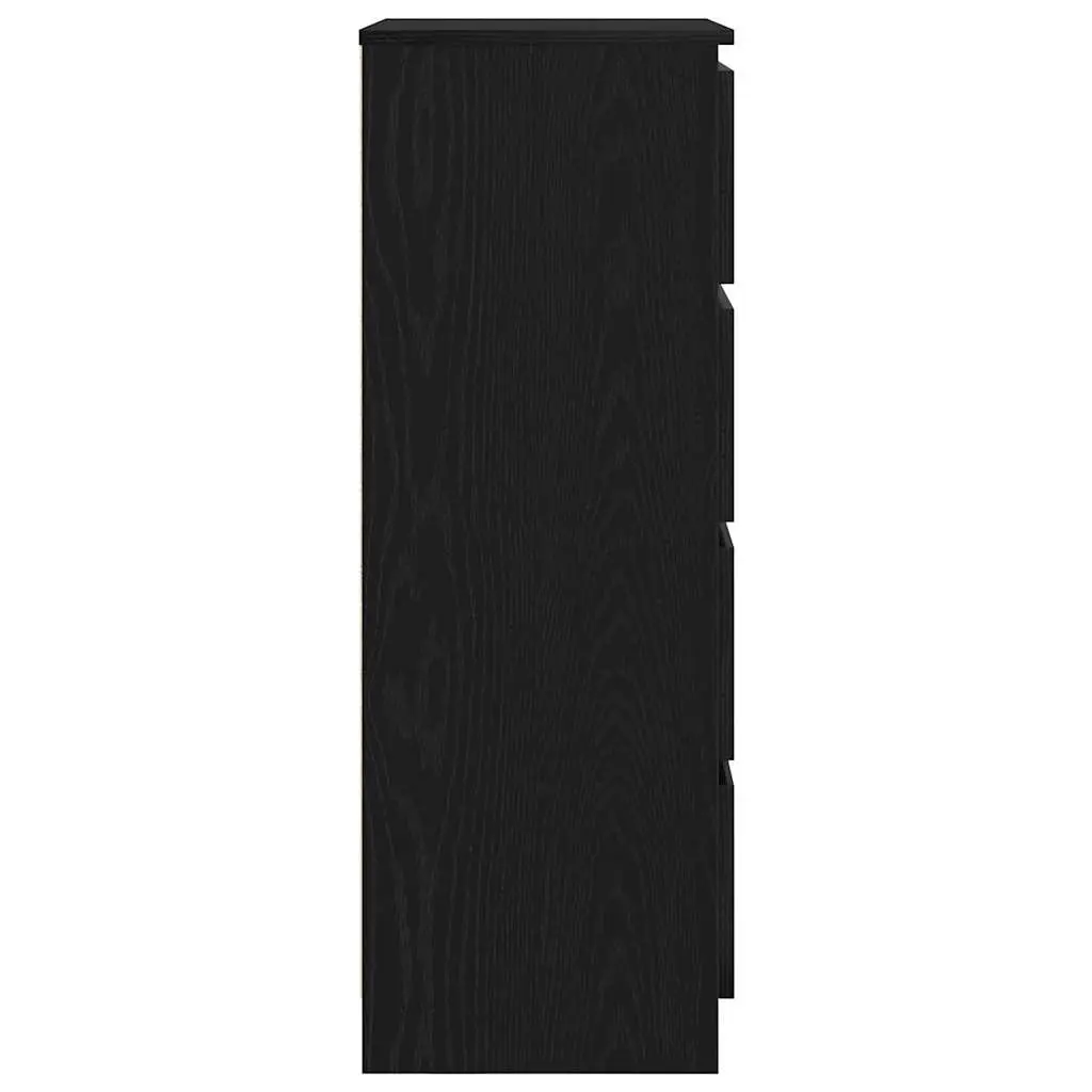 Sideboard Black Oak 60x35x98.5cm Engineered Wood Cabinet Storage Buffet