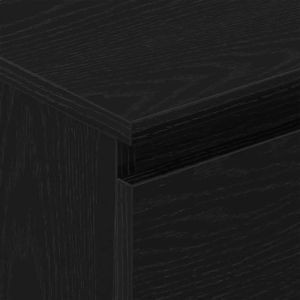 Sideboard Black Oak 60x35x98.5cm Engineered Wood Cabinet Storage Buffet