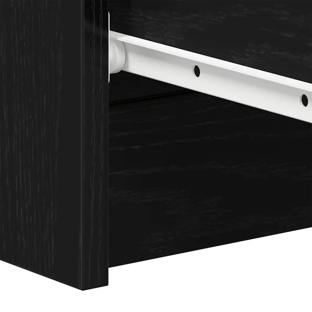 Sideboard Black Oak 60x35x98.5cm Engineered Wood Cabinet Storage Buffet
