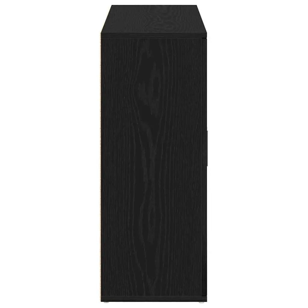 Black Oak Sideboard 91x29.5x75 cm Storage Cabinet