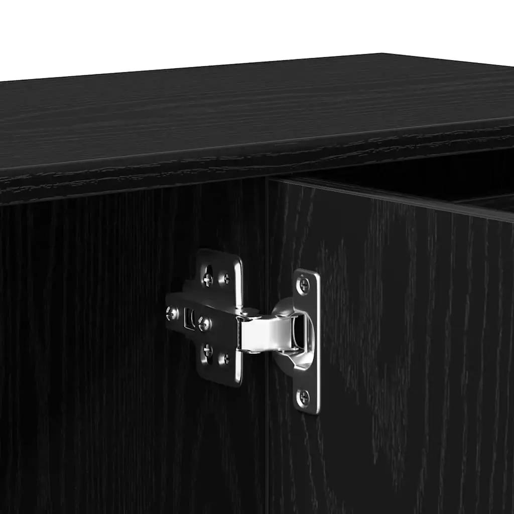 Black Oak Sideboard 91x29.5x75 cm Storage Cabinet