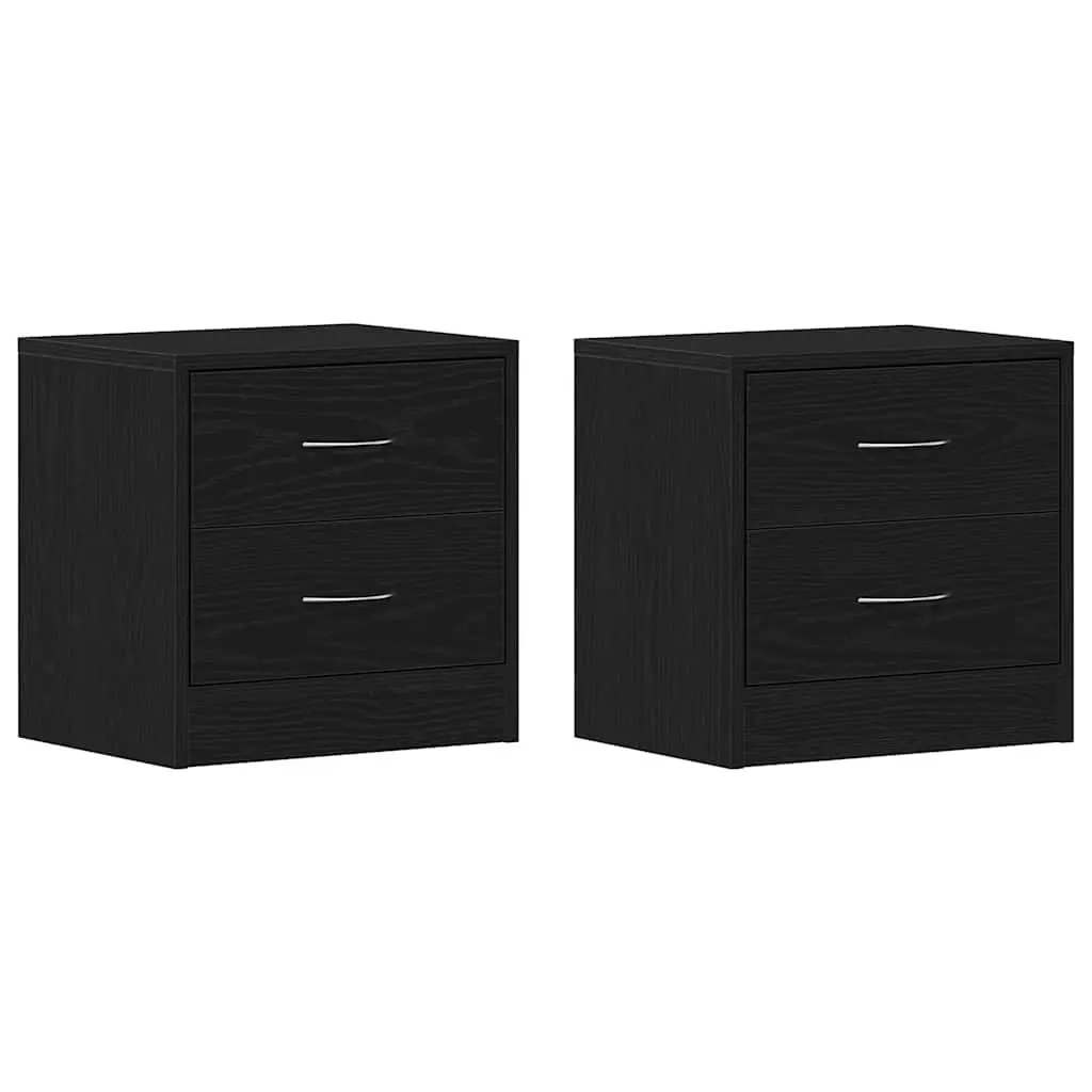 Black Oak Nightstand with Easy Maintenance