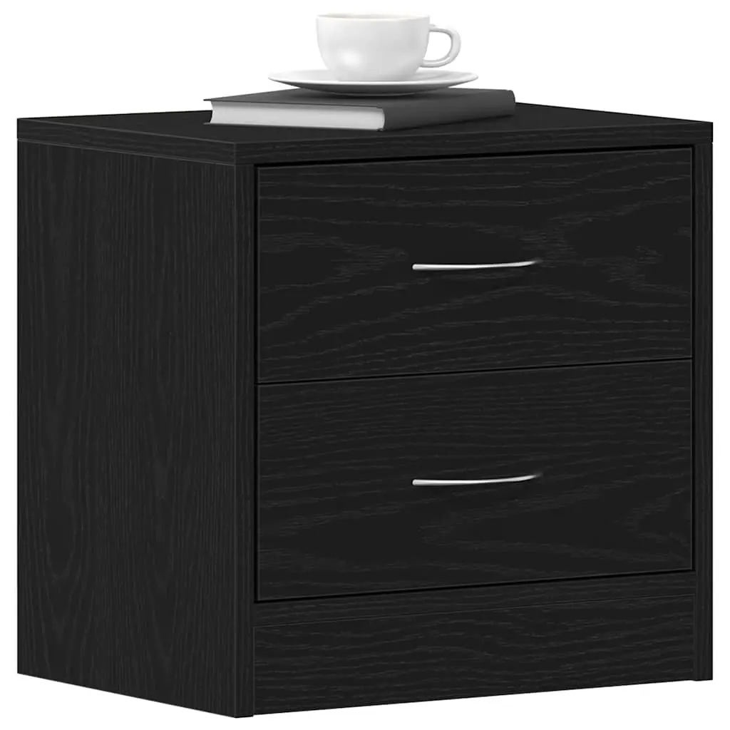 Black Oak Nightstand with Easy Maintenance