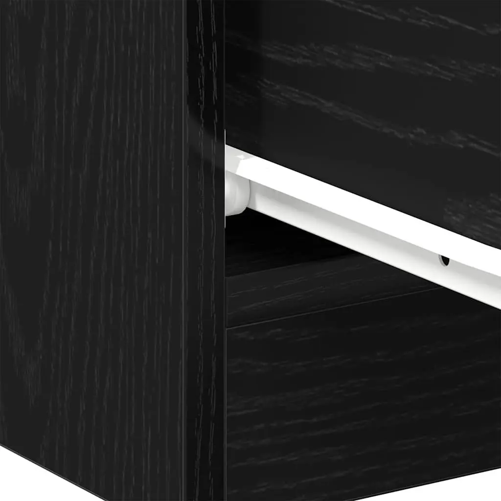 Black Oak Nightstand with Easy Maintenance