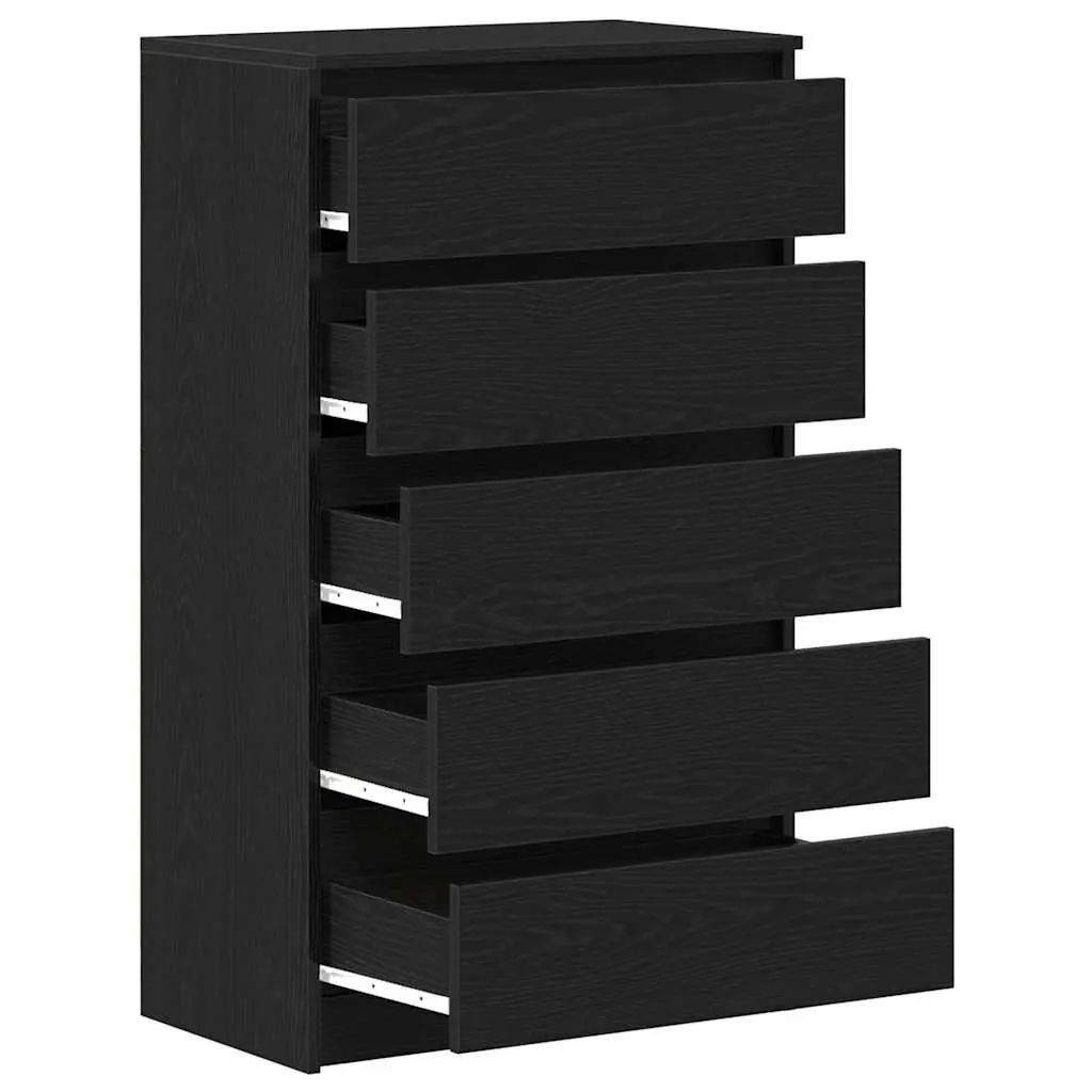 Drawer Cabinet in Black Oak with 5 Drawers