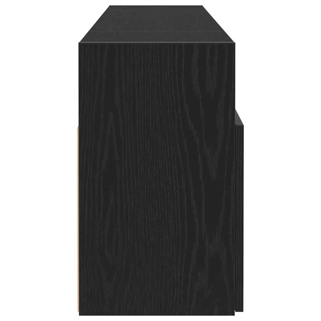Black Oak TV Cabinet with RGB LED Lighting