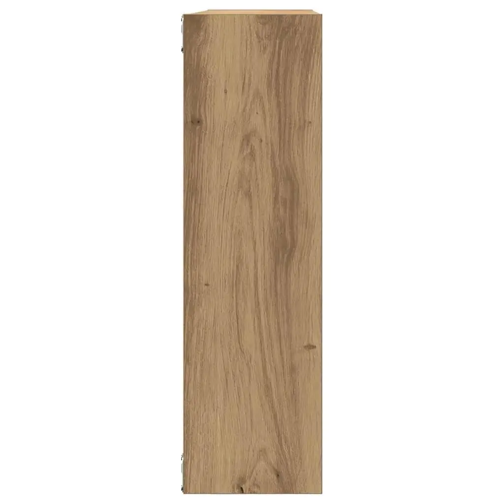 Floating Wall Shelf Organizer Brown Acacia Wood 75x16x55cm Storage Display Unit