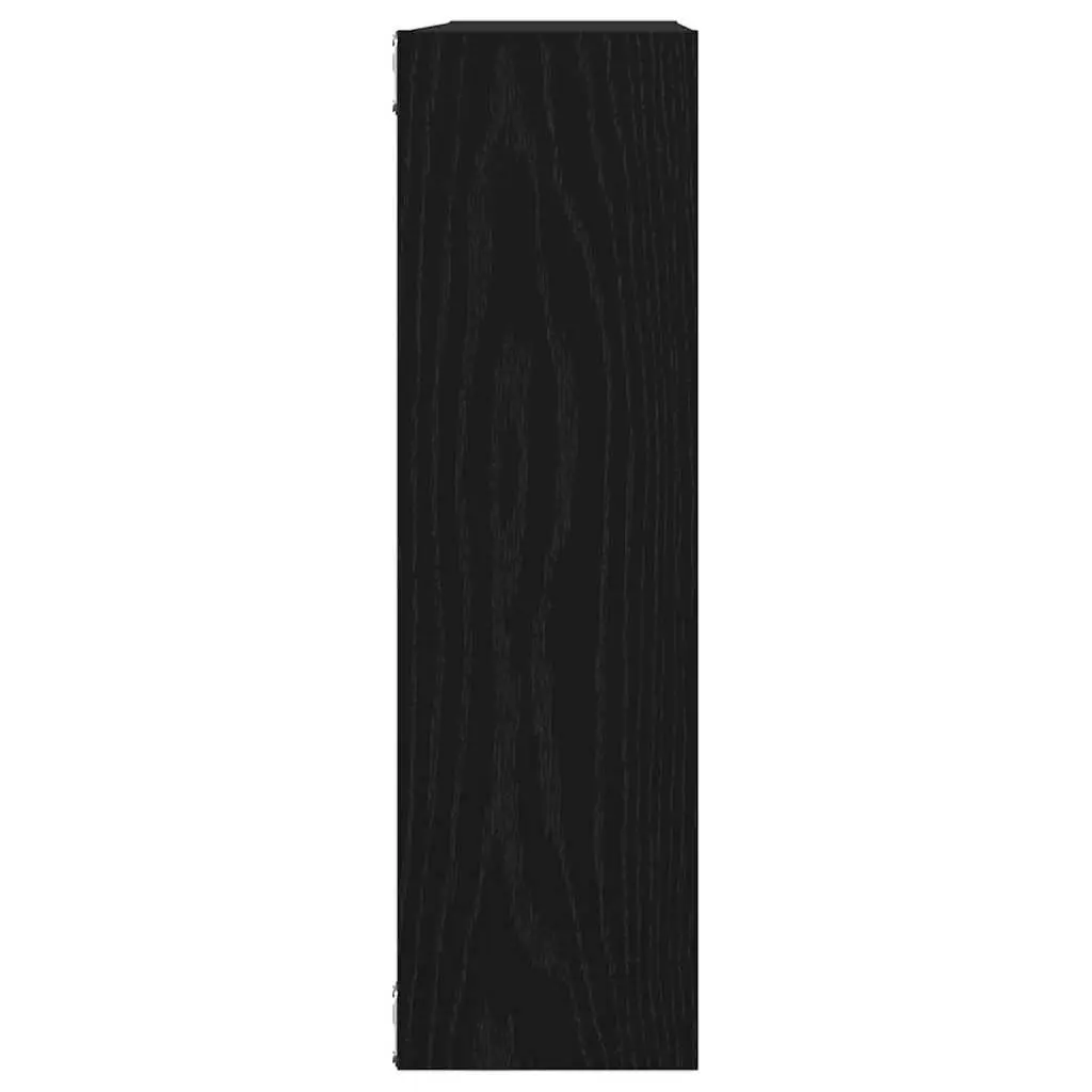 Wall Shelf Black Oak Floating Storage Display Organiser 75 x 16 x 55 cm Engineered Wood