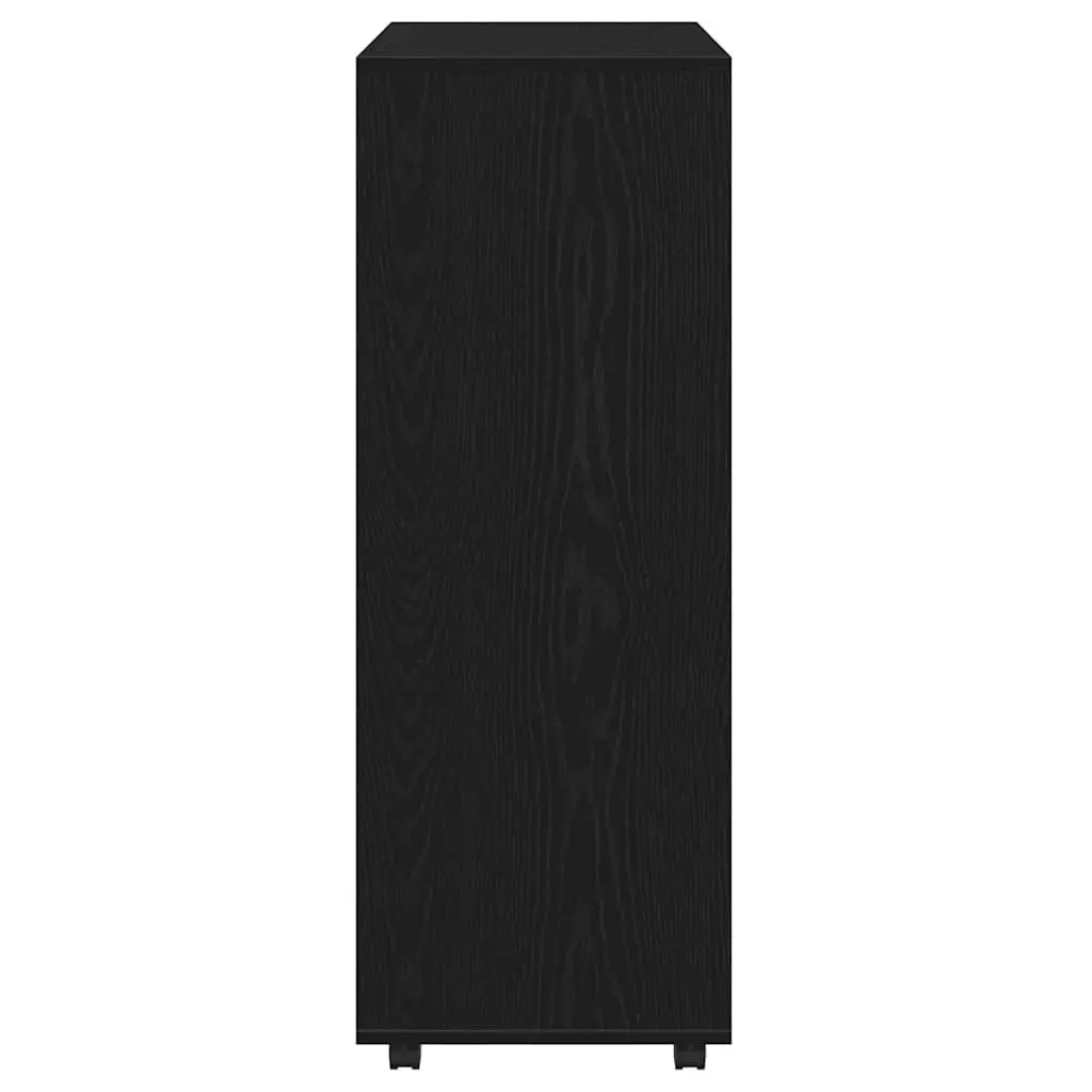Wardrobe Black Oak 80x40x110 cm Engineered Wood Storage Cabinet Cupboard