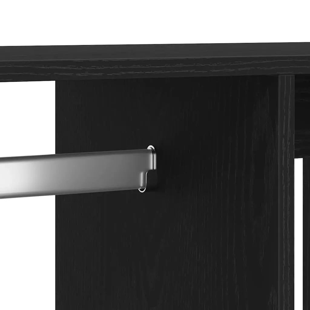 Wardrobe Black Oak 80x40x110 cm Engineered Wood Storage Cabinet Cupboard