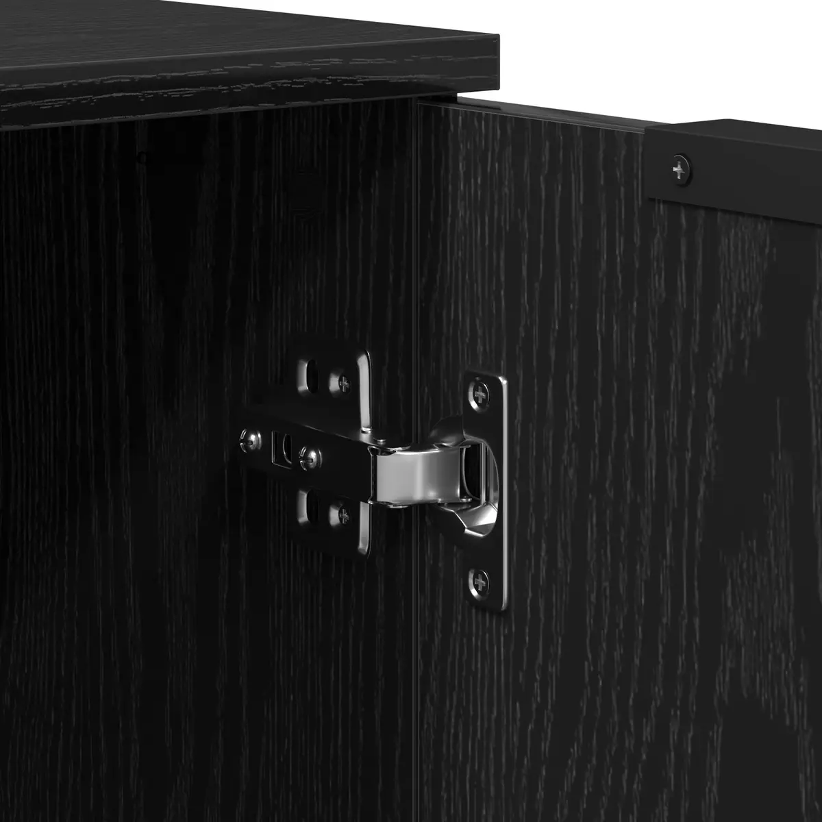 Black Oak Sideboard for Living Room Storage
