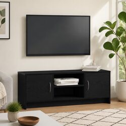 Stylish Black Oak TV Cabinet for Your Living Room