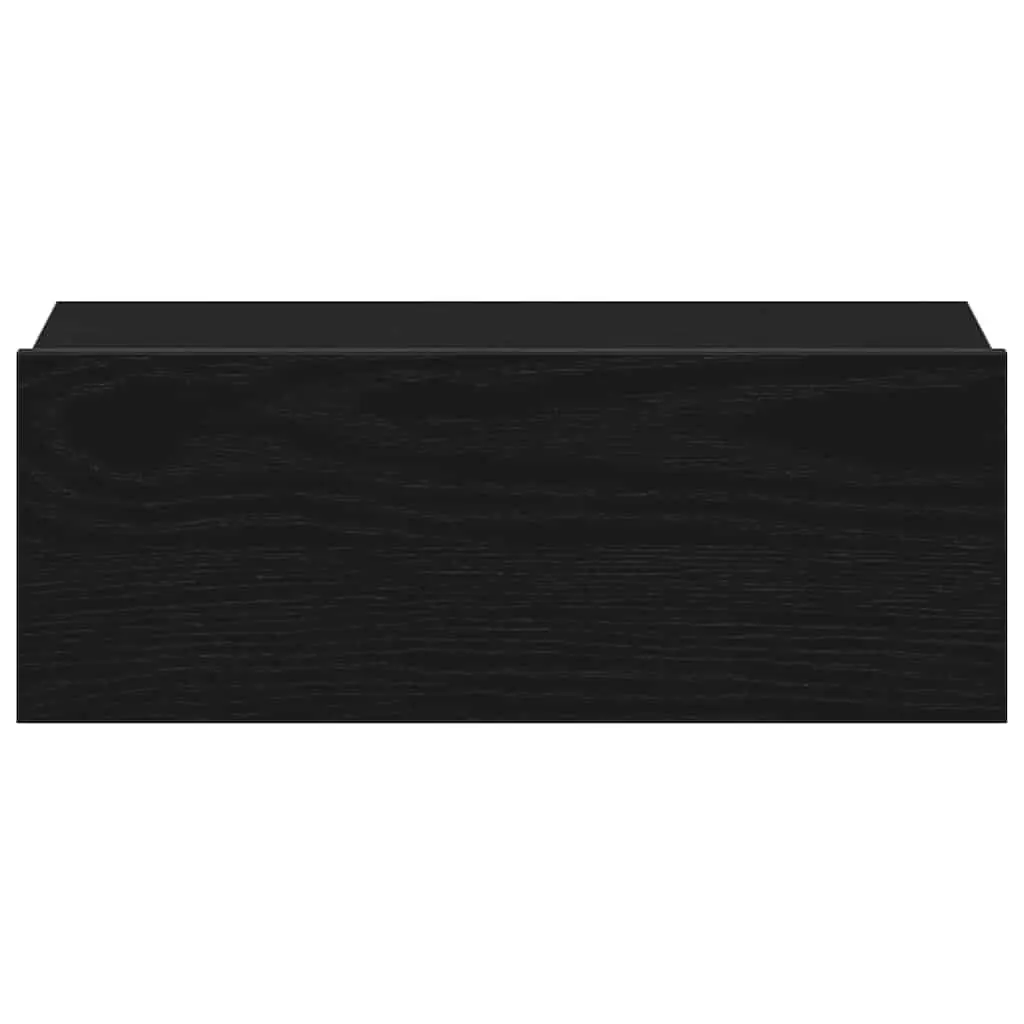 Floating Nightstand Wall-Mounted Brown Engineered Wood Storage