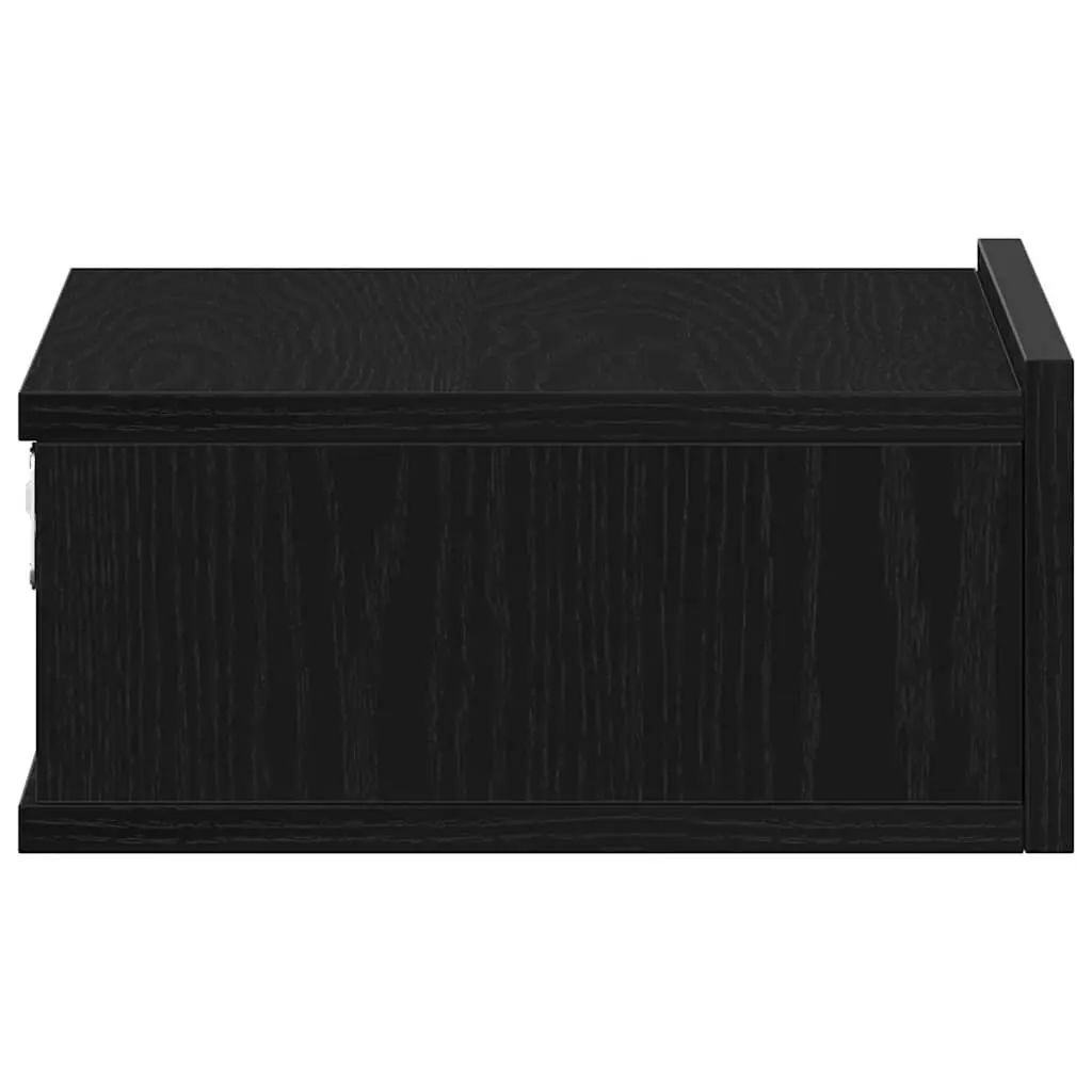 Floating Nightstand Wall-Mounted Brown Engineered Wood Storage