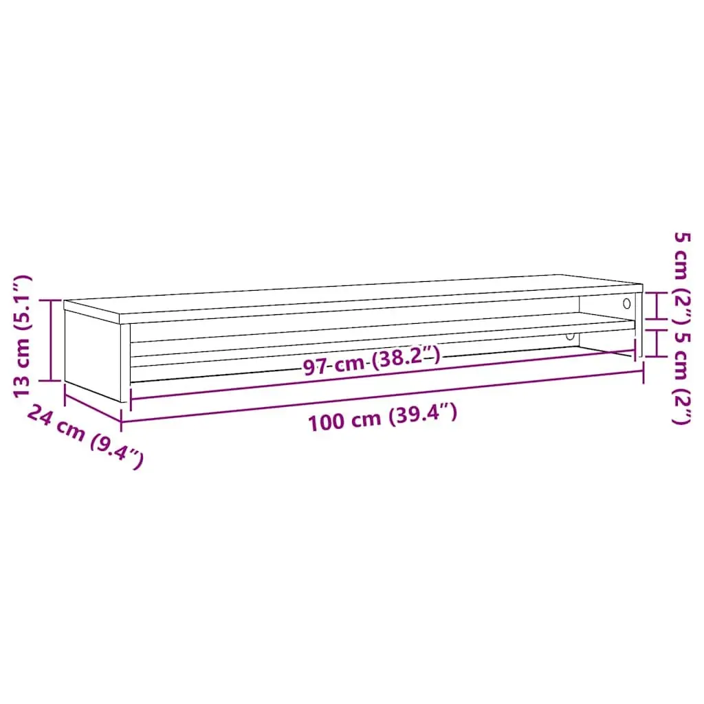 Black Oak Monitor Stand for Home & Office