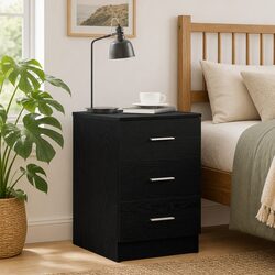 Charming Black Oak Bedside Cabinet for Everyday Use