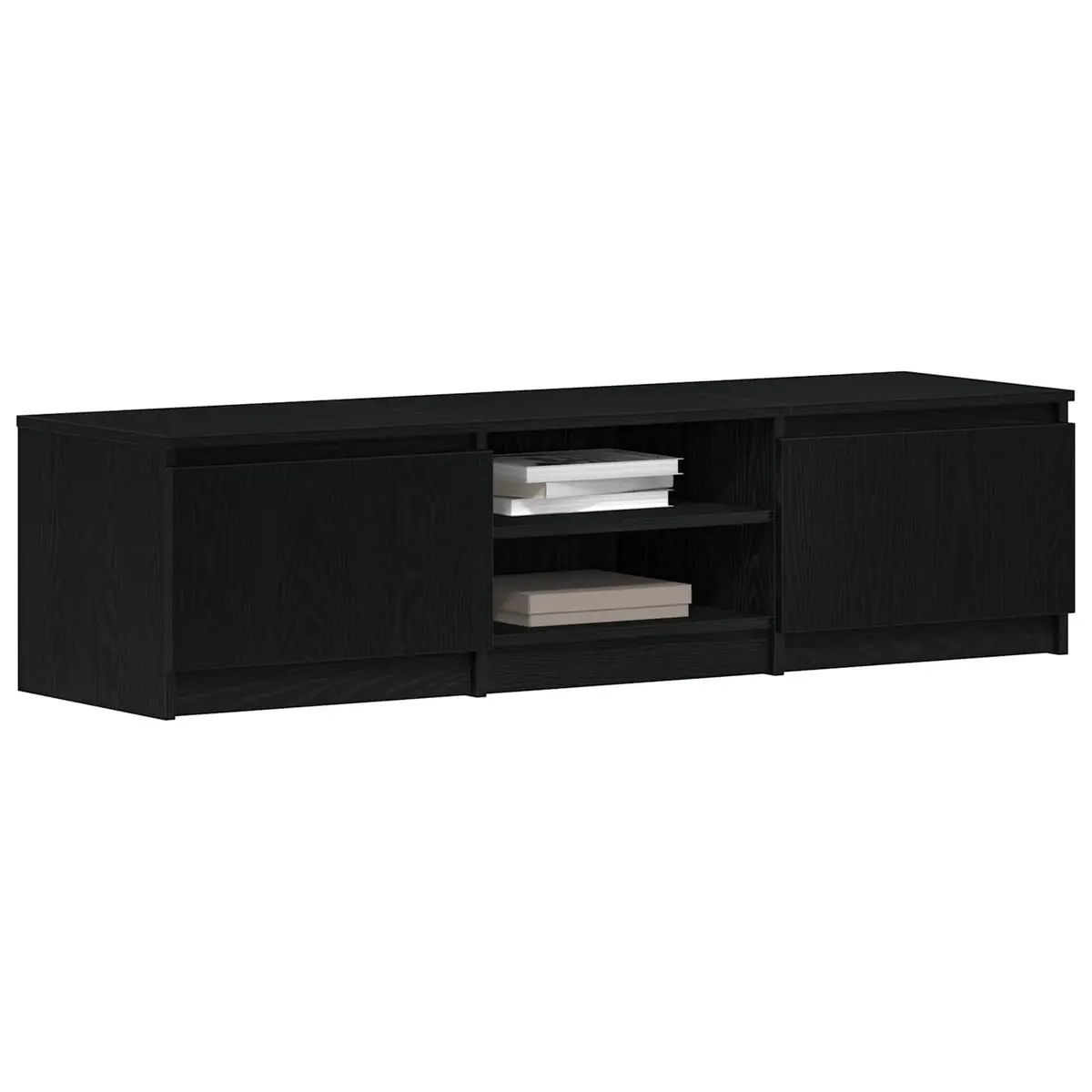 Black Oak TV Cabinet 140x40x36cm Engineered Wood
