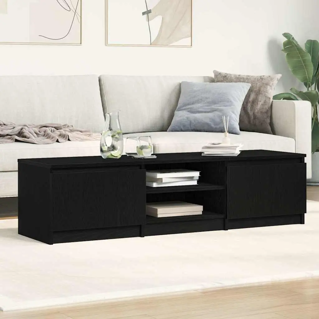 Black Oak TV Cabinet 140x40x36cm Engineered Wood