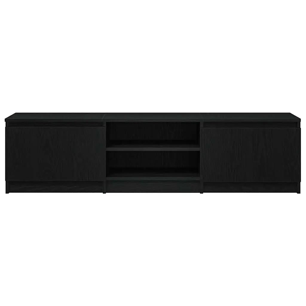 Black Oak TV Cabinet 140x40x36cm Engineered Wood