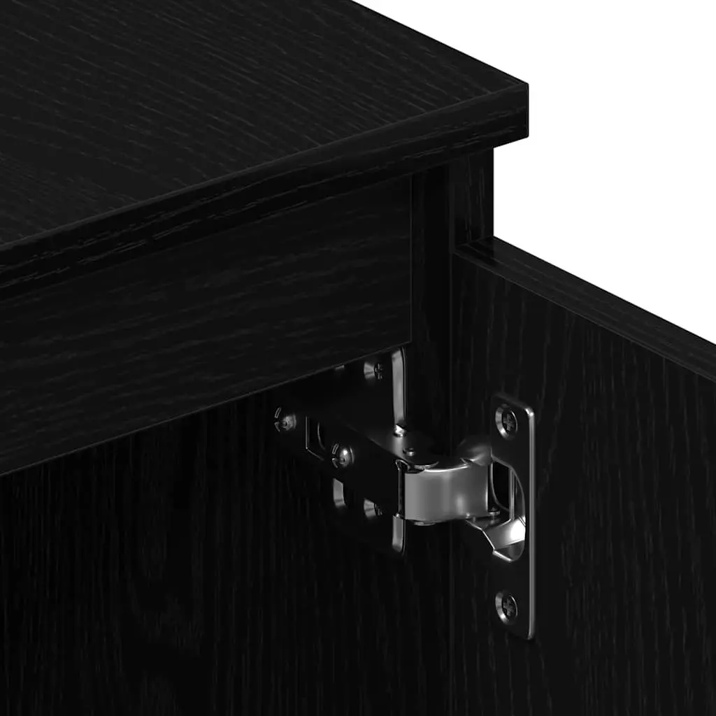 Black Oak TV Cabinet 140x40x36cm Engineered Wood