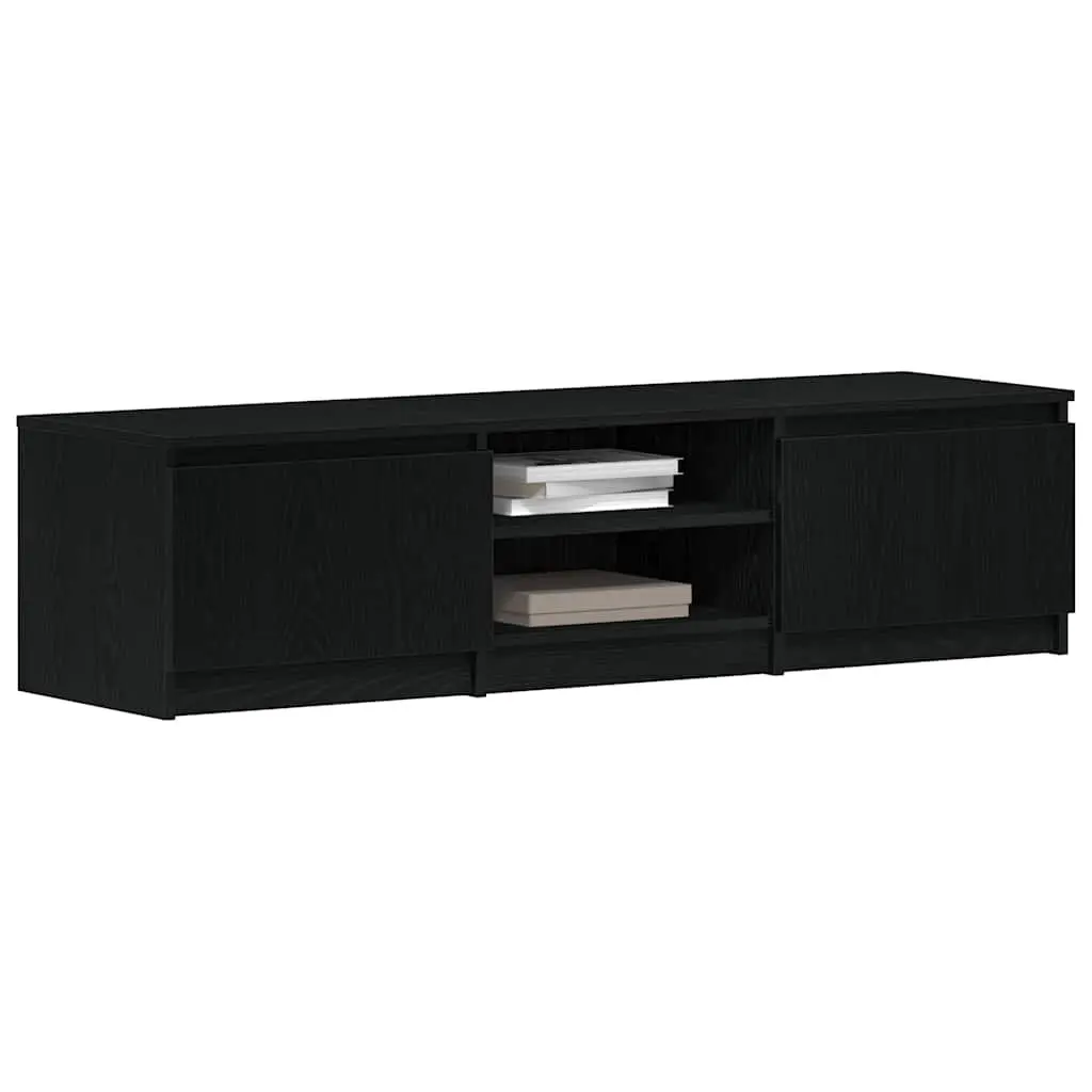 Black Oak TV Cabinet 140x40x36cm Engineered Wood