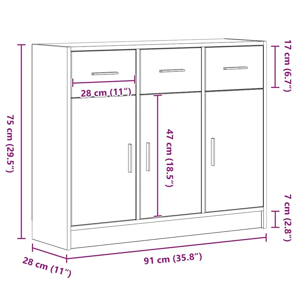 Black Oak Sideboard for Dining and Living Areas