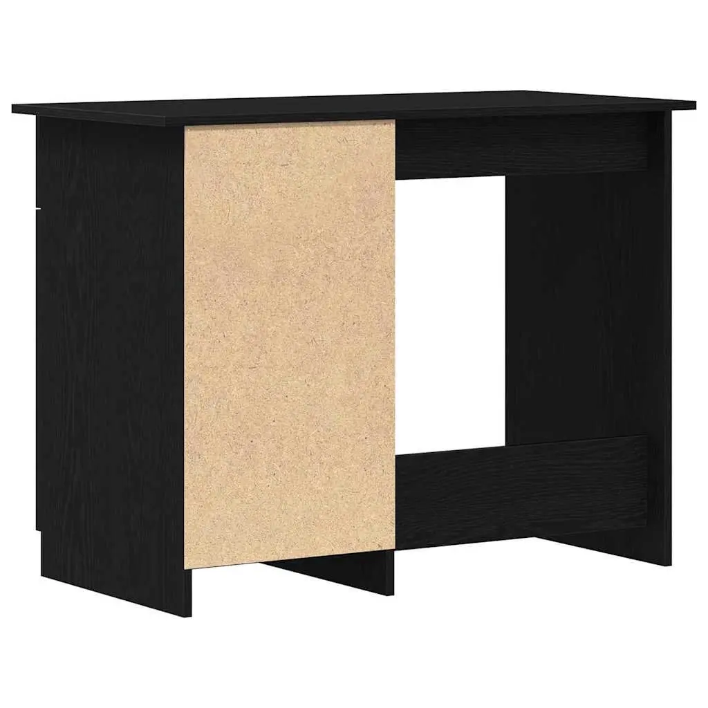 Black Engineered Wood Desk for Home Office