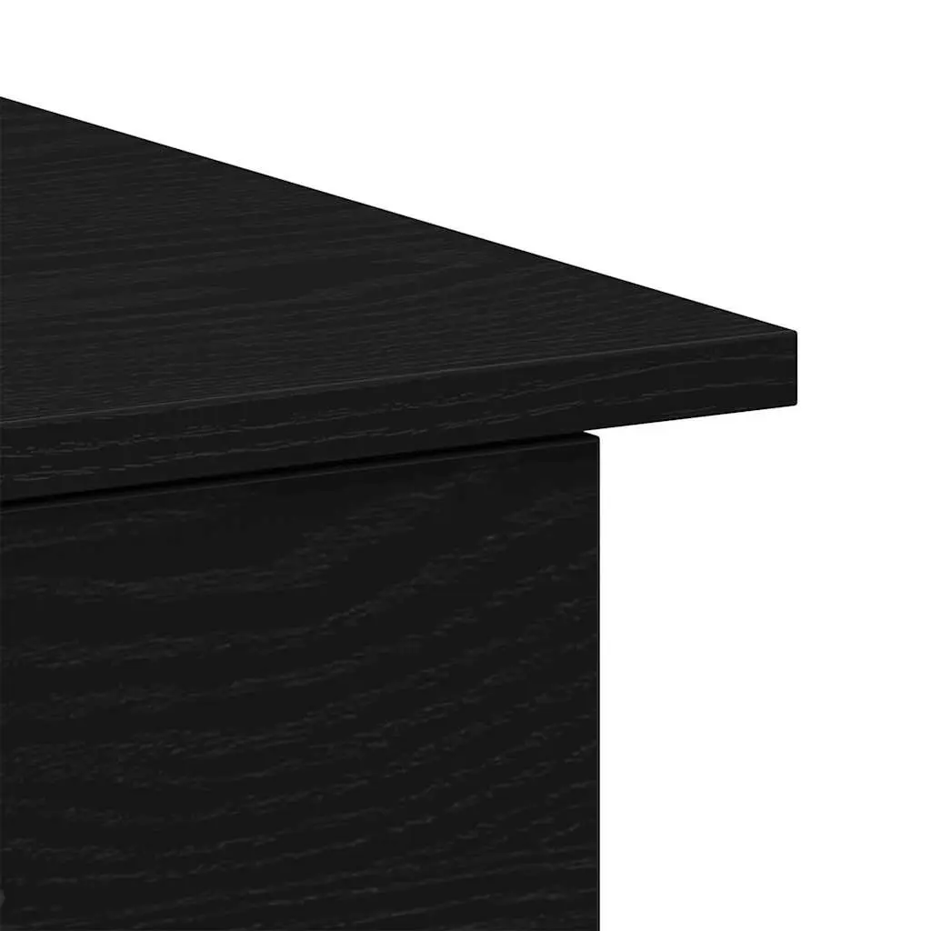 Black Engineered Wood Desk for Home Office