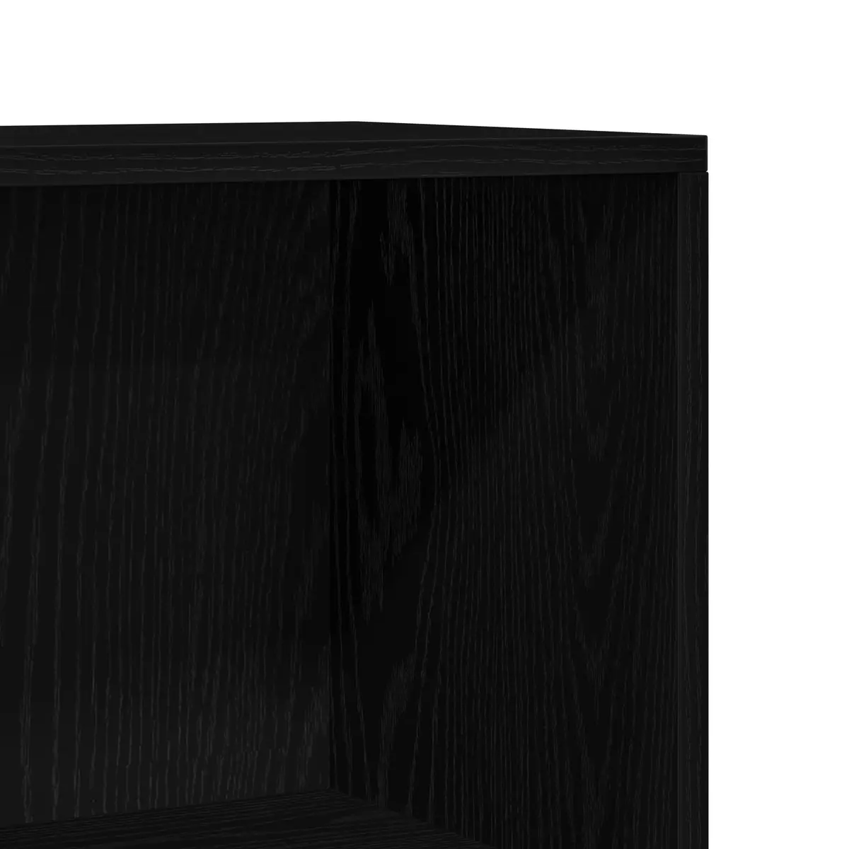 Bookshelf Modern Freestanding Black Oak Engineered Wood Storage Unit 60 x 24 x 176 cm