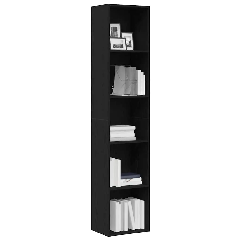Black Oak Book Cabinet for Home Organization