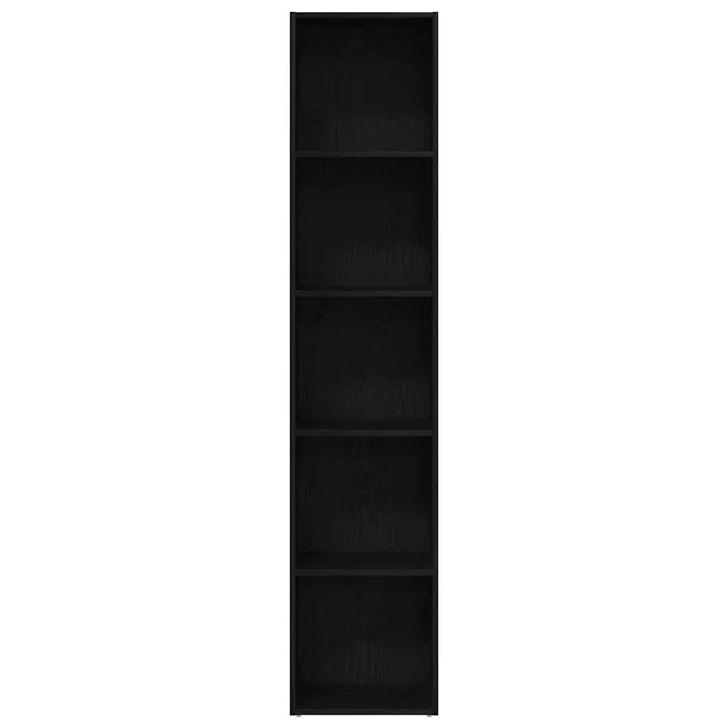 Black Oak Book Cabinet for Home Organization