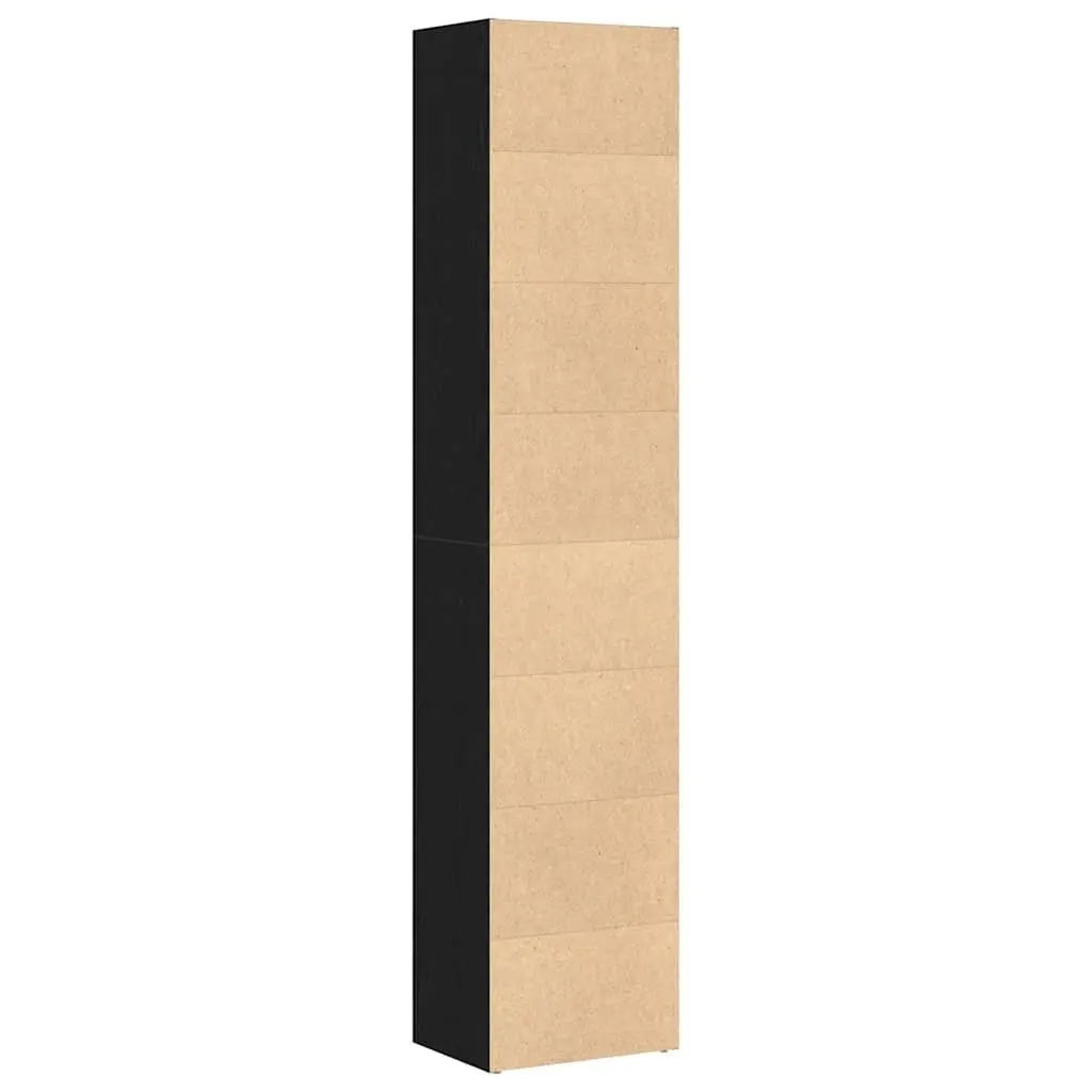 Black Oak Book Cabinet for Home Organization