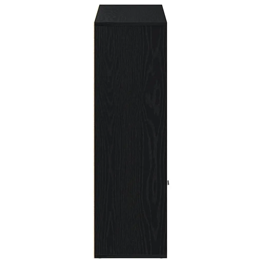 7-Compartment Book Cabinet in Black Oak