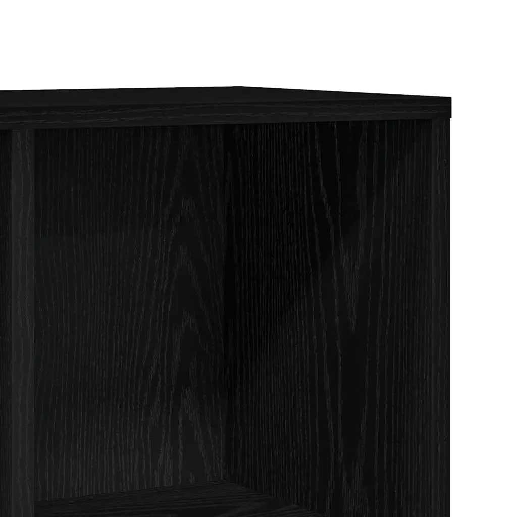 7-Compartment Book Cabinet in Black Oak