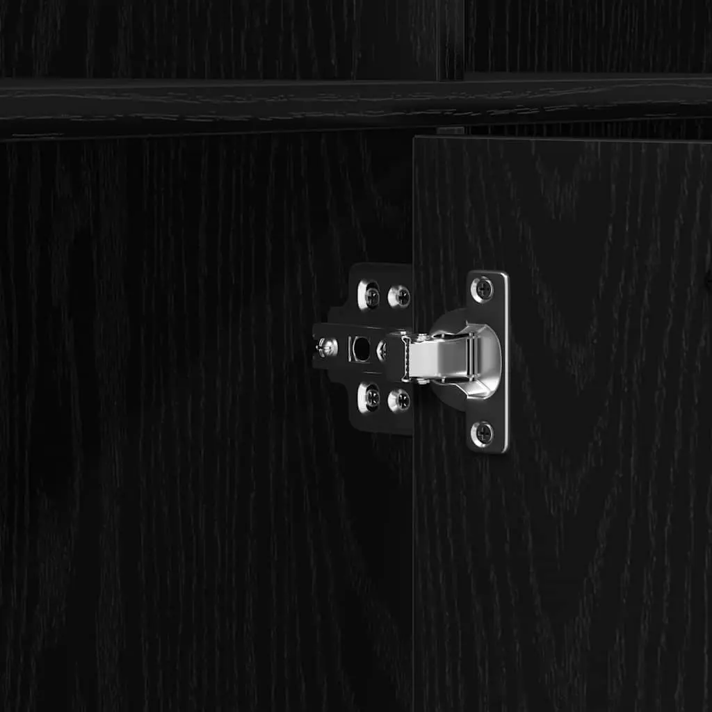 7-Compartment Book Cabinet in Black Oak