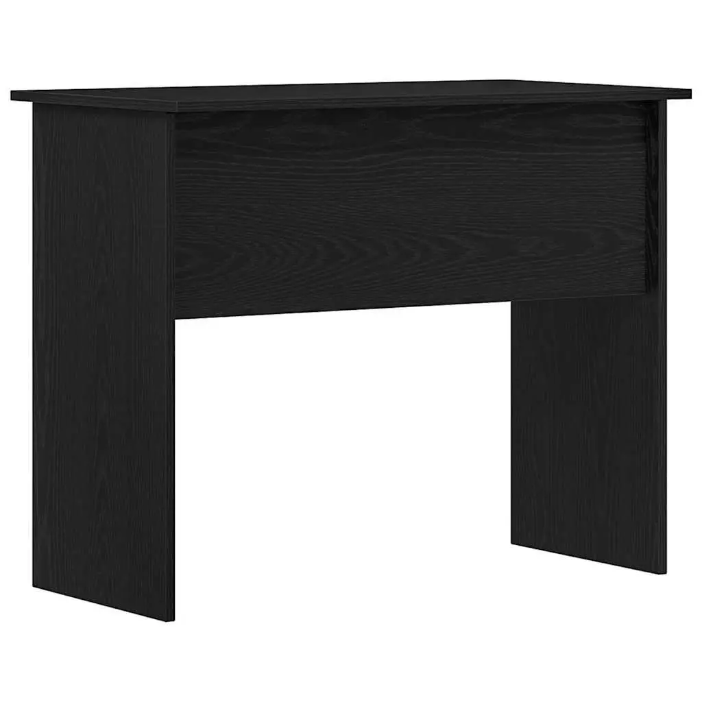 Black Oak Desk 90x50x74cm Office Study Gaming Workspace Engineered Wood Storage