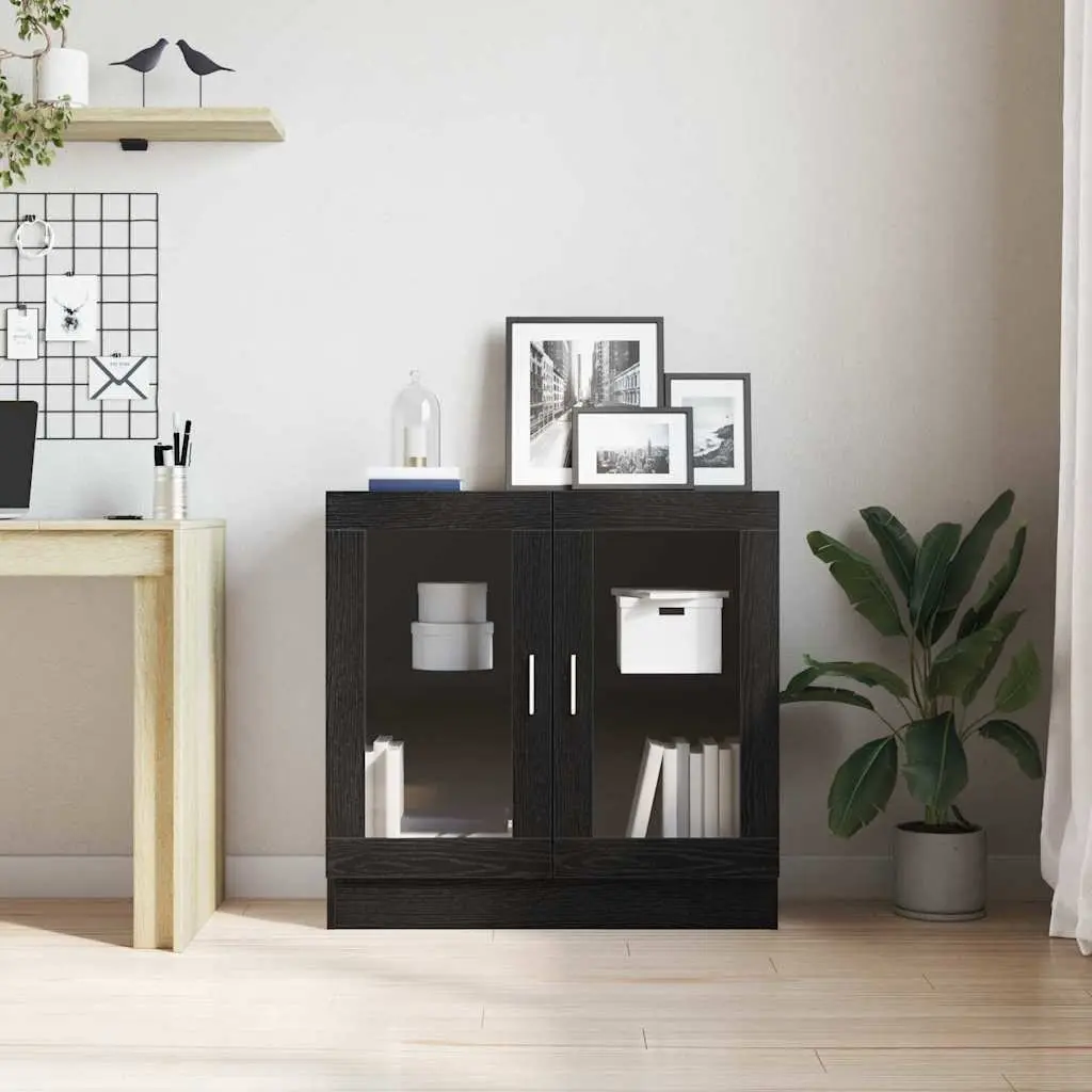 Black Oak Book Cabinet 82.5 x 30.5 x 80 cm