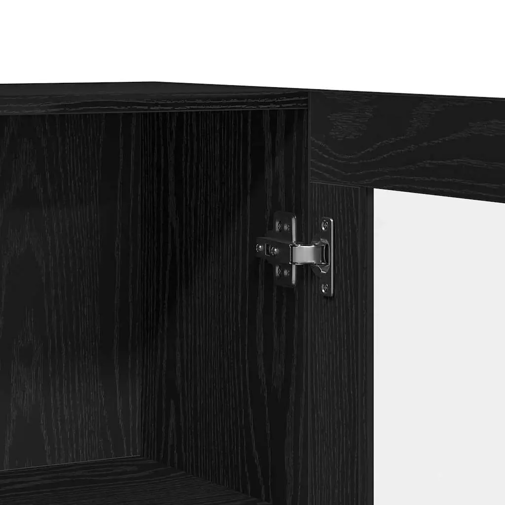 Black Oak Book Cabinet 82.5 x 30.5 x 80 cm